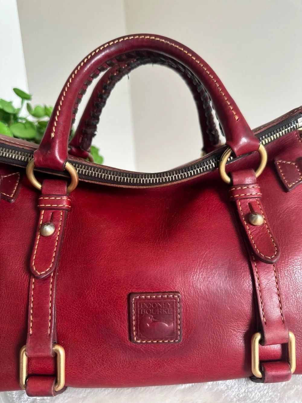 Dooney & Bourke Florentine Satchel Mini in Bordeaux